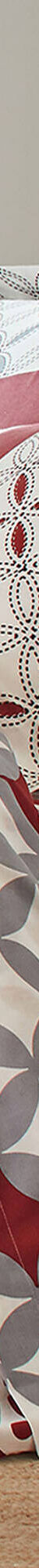 Linge de lit Marlow coton, imprimé géométrique (gris / rouge) Linge de lit Marlow coton, imprimé géométrique (gris / rouge)